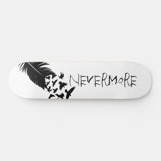 Skateboard Oiseaux noirs, plus jamais (Horz)