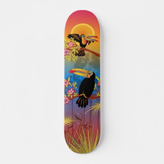 Skateboard Oiseaux tropicaux (Devant)