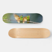 Skateboard Oiseaux verts s'éternisent dans les arbres Photogr (Horz)
