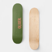 Skateboard Olive Green Nom moderne | Classique tendance (Recto)