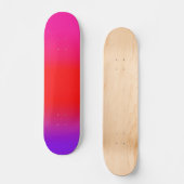Skateboard Ombre rouge violet magenta Festive (Recto)