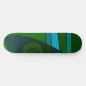 Skateboard Ombre verte Abstraite surf (Horz)