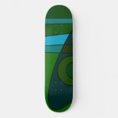 Skateboard Ombre verte Abstraite surf (Recto)