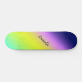 Skateboard Ombre violet jaune vert printemps couleurs été (Horz)