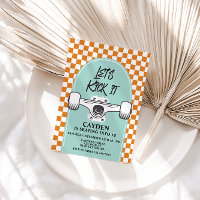 Skateboard On s'y met Anniversaire Invitation