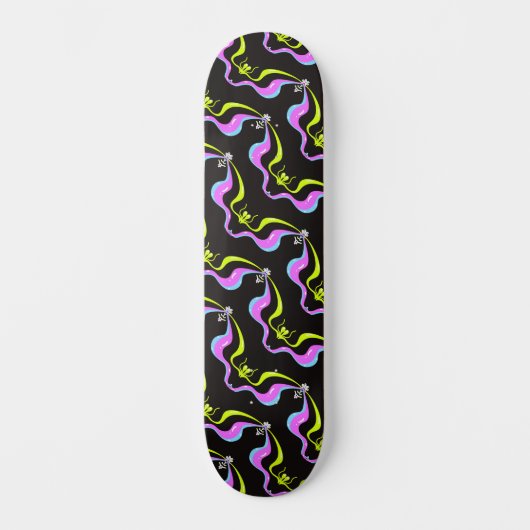 Skateboard Onde sonore néon (Recto)