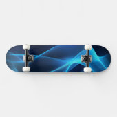 Skateboard Ondes bleues dans la lumière brillante (Horz)