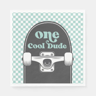 Skateboard One Cool Dude Verjaardag Servet