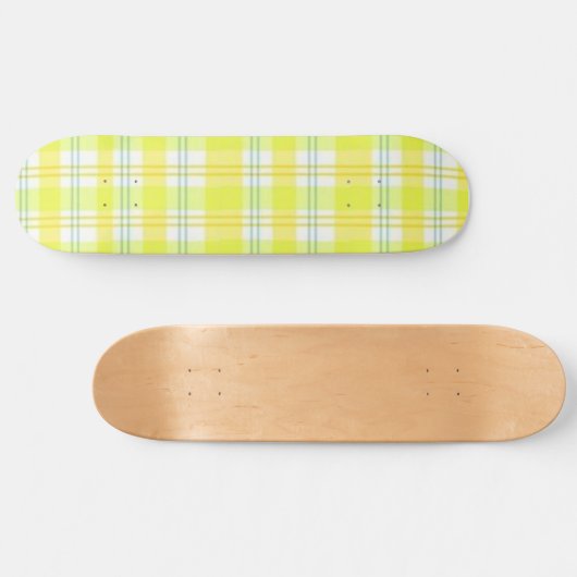 Skateboard ontworpen als geel speldenbord (Horizontaal)