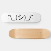 Skateboard Oops Shrug Emoticon ; -\_(シ)_/ (Horz)
