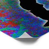 Skateboard op een bouwRay Poster (Hoek)