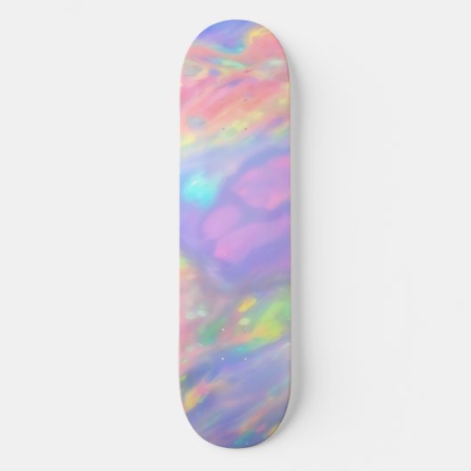 Skateboard Opale holographique unique et coloré (Recto)