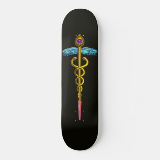 Skateboard OR CADUCEUS, noir (Recto)