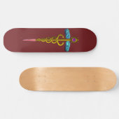 Skateboard OR CADUCUS, rouge (Horz)
