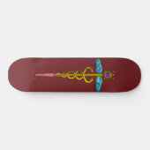Skateboard OR CADUCUS, rouge (Horz)