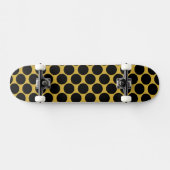 Skateboard Or métallique avec style point noir (Horz)
