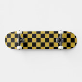 Skateboard Or Style Carré Noir et Or Métallisé (Horz)