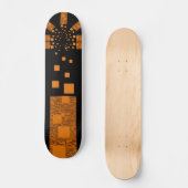 Skateboard Orange alerte flotter skate carré étoiles boîte no (Recto)