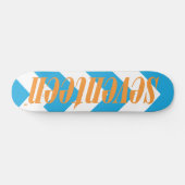 Skateboard Orange de dix-sept logos (Horz)