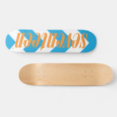 Skateboard Orange de dix-sept logos (Horz)