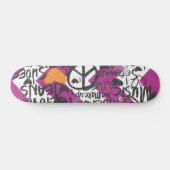 Skateboard Orange de graffiti (Horz)