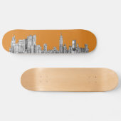 Skateboard Orange d'horizon de New York (Horz)