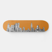 Skateboard Orange d'horizon de New York (Horz)
