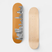 Skateboard Orange d'horizon de New York (Recto)