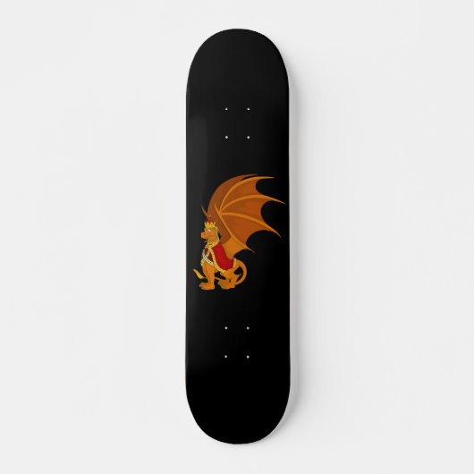 Skateboard Orange dragon cartoon (Devant)