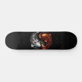 Skateboard Orange Et Blanc Lucky Koi Poisson Japon Art (Horz)