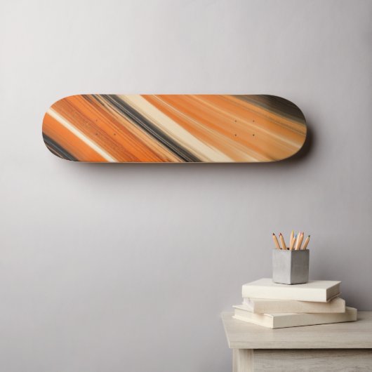 Skateboard orange et noir (Art mural (Horz))