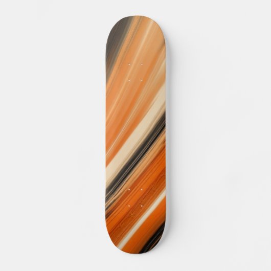 Skateboard orange et noir (Recto)