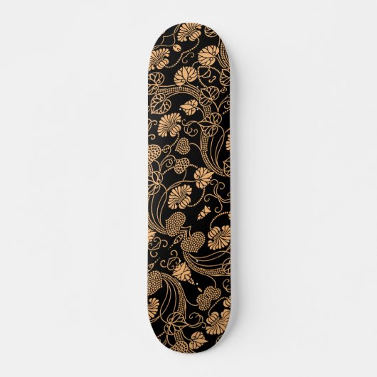 Skateboard Orange et noir (Devant)