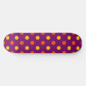 Skateboard Orange et points jaunes violets (Horz)
