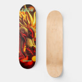 Skateboard Orange Gold 'Année chinoise du Dragon 2024' (Recto)