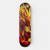 Skateboard Orange Gold 'Année chinoise du Dragon 2024' (Recto)