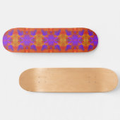 Skateboard Orange Purple And Red Abstract Graphic Art Design (Horz)