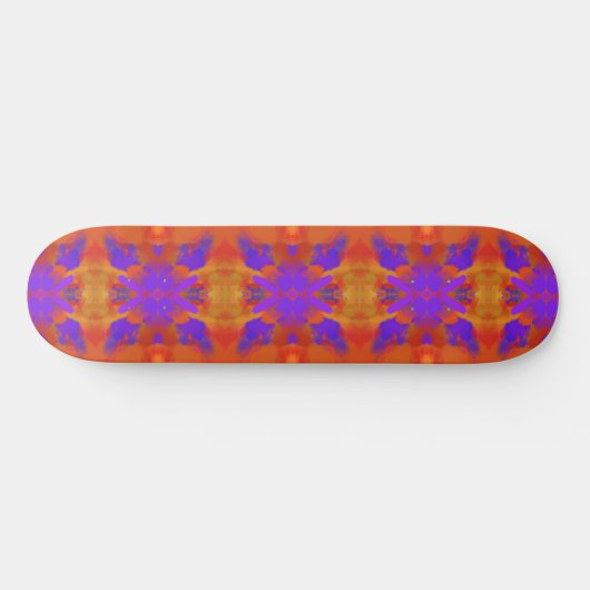 Skateboard Orange Purple And Red Abstract Graphic Art Design (Horz)