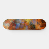 Skateboard Orange rouillé Conception abstraite moderne (Horz)