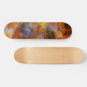 Skateboard Orange rouillé Conception abstraite moderne (Horz)