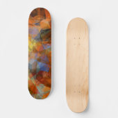 Skateboard Orange rouillé Conception abstraite moderne (Recto)