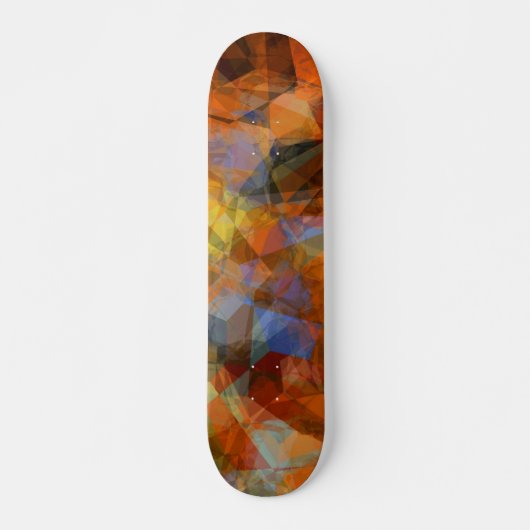 Skateboard Orange rouillé Conception abstraite moderne (Devant)