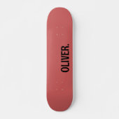 Skateboard Orange rouillé Nom moderne | Classique tendance (Devant)