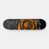 Skateboard Orange Rugged Rose Graffiti Art • Urban Street (Horz)
