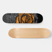 Skateboard Orange Rugged Rose Graffiti Art • Urban Street (Horz)