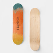 Skateboard Orange rustique (Recto)