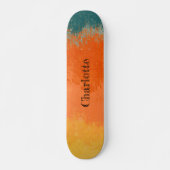 Skateboard Orange rustique (Devant)