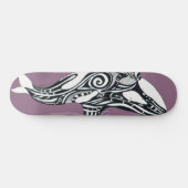 Skateboard Orca Killer Whale mauve Purple Tlingit Tribal Encr (Horz)