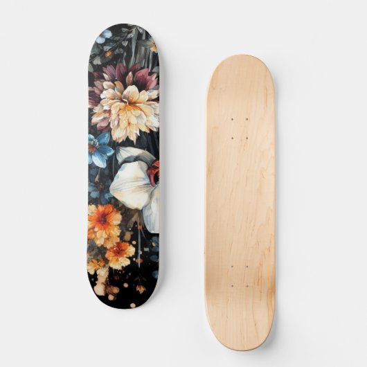 Skateboard orchidée noire (Recto)