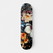 Skateboard orchidée noire (Devant)